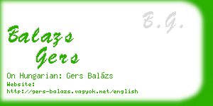 balazs gers business card